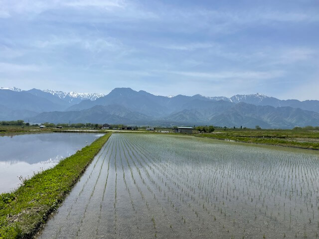 北アルプスに抱かれた静かな住環境